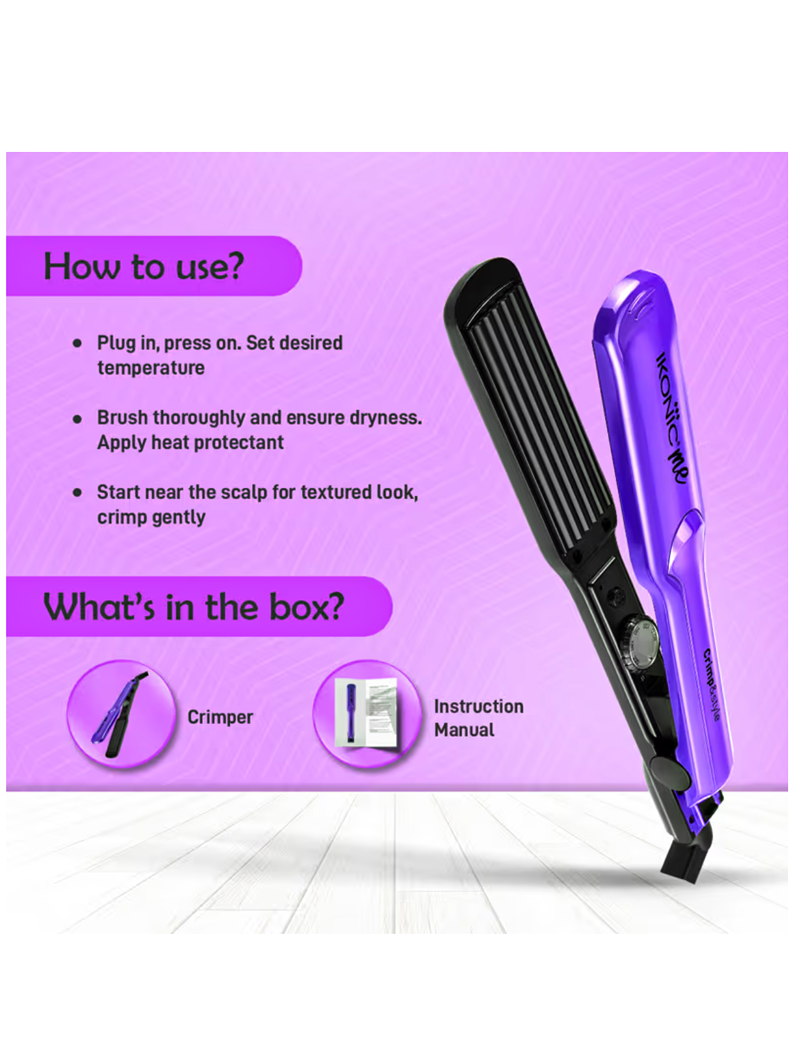 IKONIC Professional Crimp & Style Hair Styler - Image 8