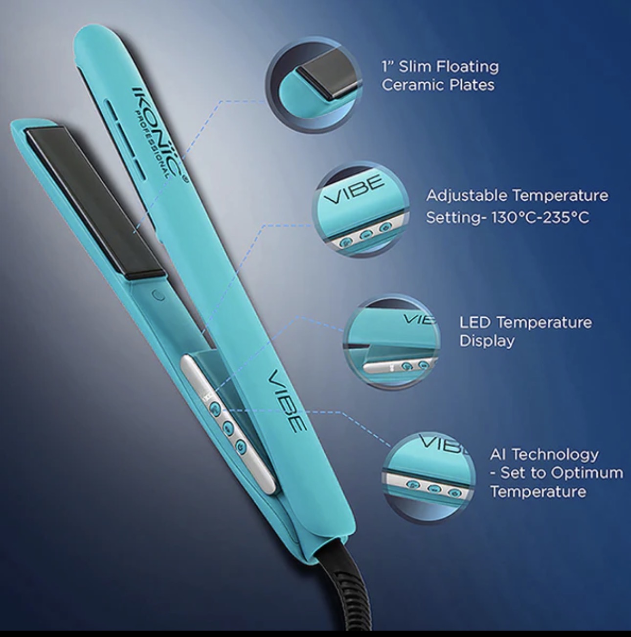 IKONIC Professional Vibe Hair Straightener - Image 2